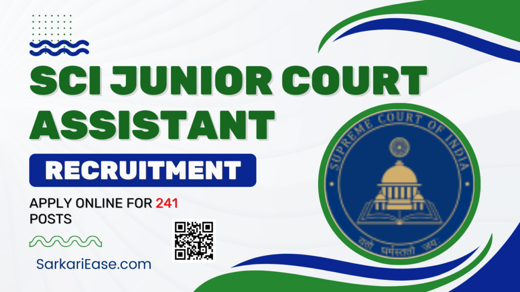 SCI Junior Court Assistant Recruitment