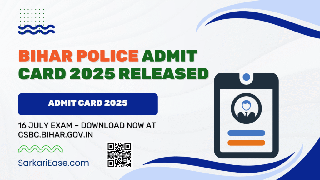 Bihar Police Admit Card 2025