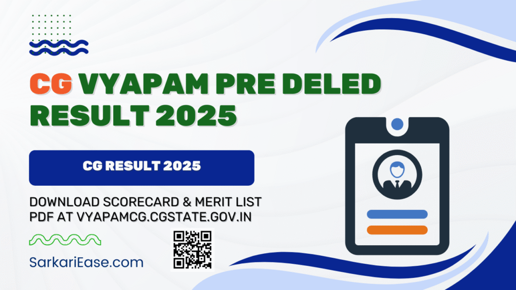 CG Vyapam Pre DElEd Result 2025