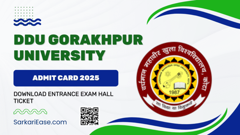 DDU Gorakhpur University Admit Card 2025