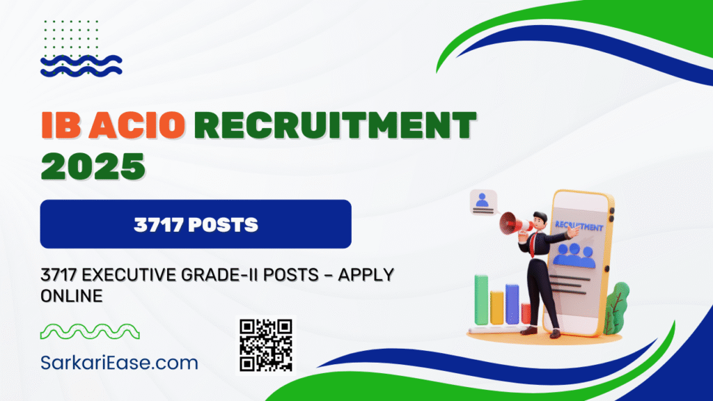 IB ACIO Recruitment 2025 Notification Out for 3717 Executive Grade-II Posts – Apply Online