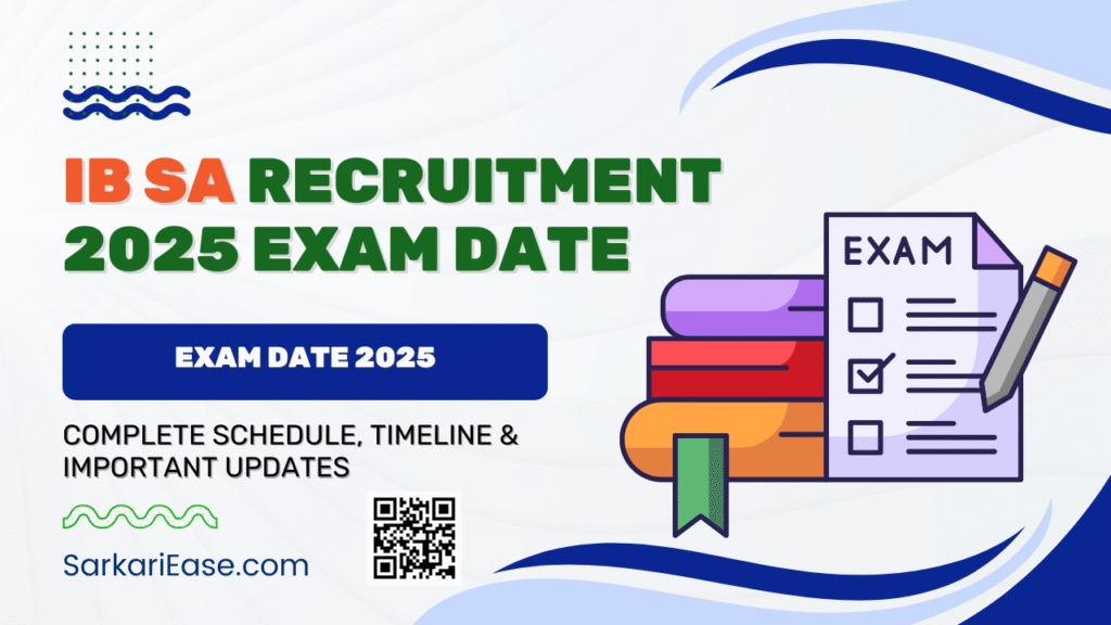 IB SA Recruitment 2025 Exam Date