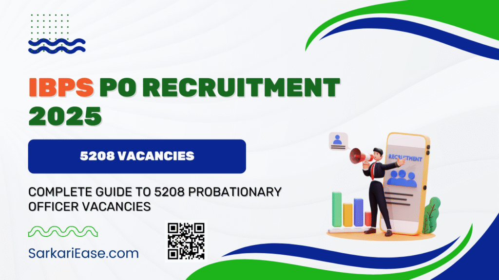 IBPS PO Recruitment 2025: Complete Guide to 5208 Probationary Officer Vacancies – Application Date Extended