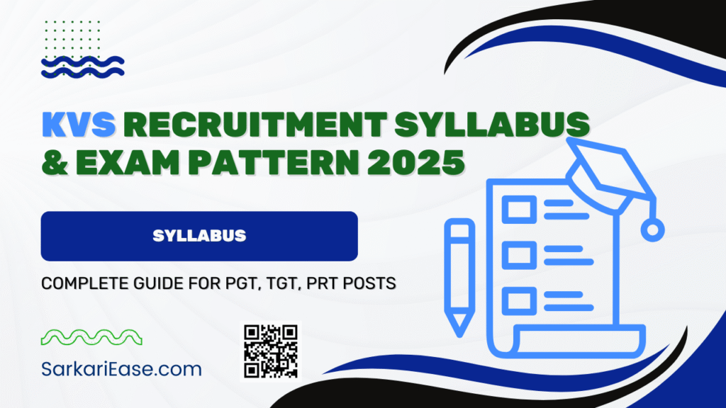 KVS Recruitment Syllabus & Exam Pattern 2025