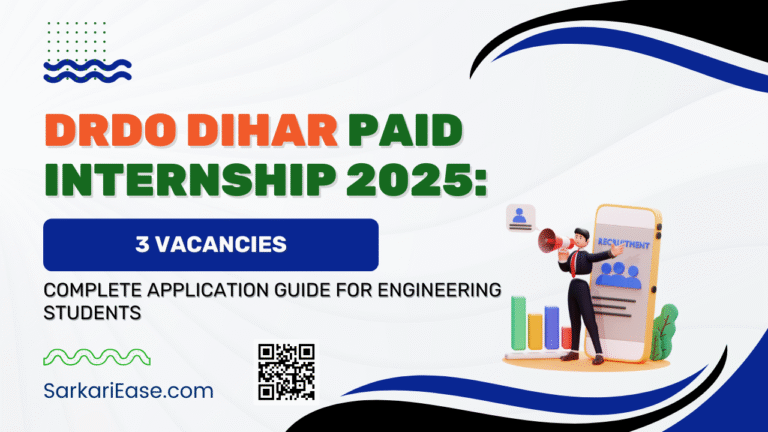 DRDO DIHAR Paid Internship 2025