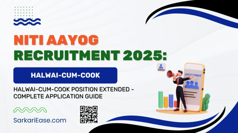 NITI Aayog Recruitment 2025 Halwai-cum-Cook
