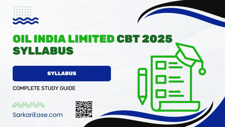 Oil India Limited CBT 2025 Syllabus
