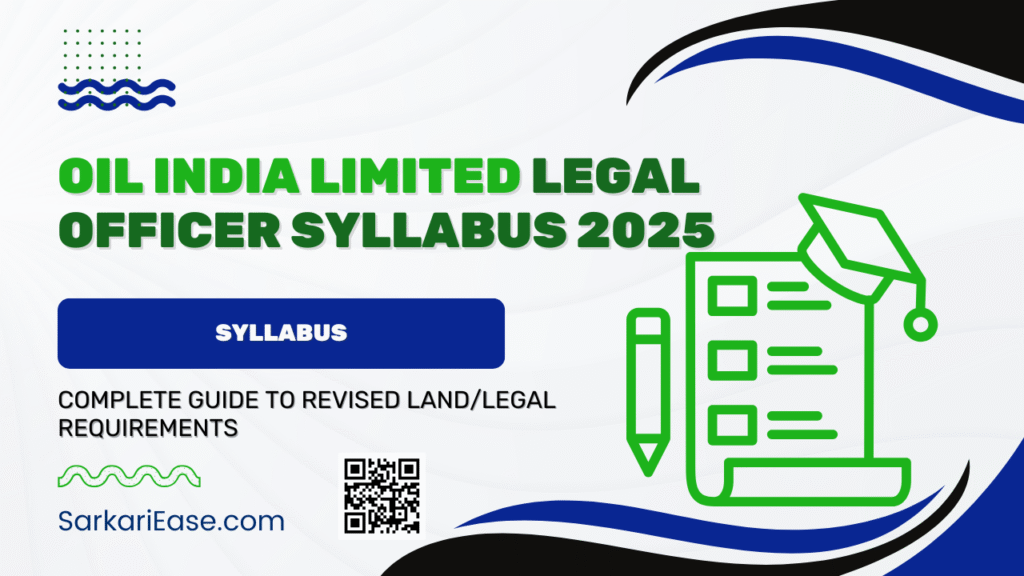 Oil India Limited Legal Officer Syllabus 2025