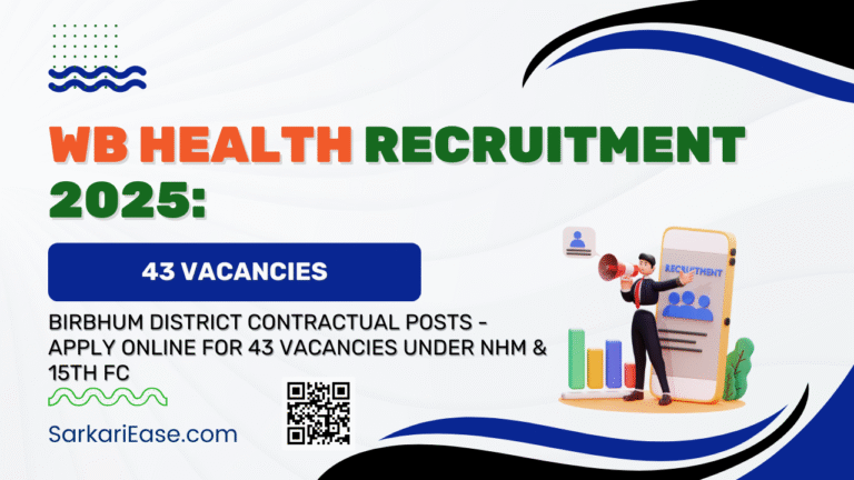 WB Health Recruitment 2025: