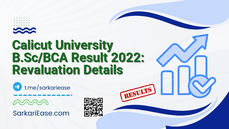 Calicut University B.Sc/BCA Result 2022: Revaluation Details