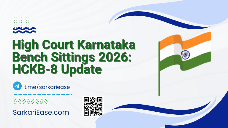 High Court Karnataka Bench Sittings 2026: HCKB-8 Update