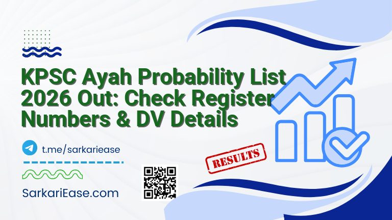 KPSC Ayah Probability List 2026 Out: Check Register Numbers & DV Details