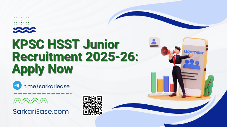 KPSC HSST Junior Recruitment 2025-26: Apply Now