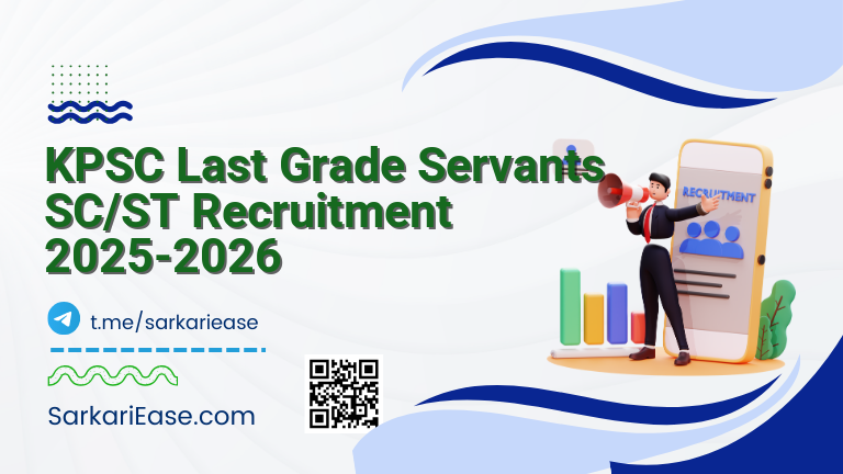 KPSC Last Grade Servants SC/ST Recruitment 2025-2026