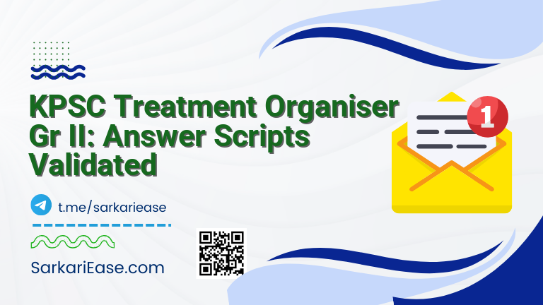 KPSC Treatment Organiser Gr II Answer Scripts Validated