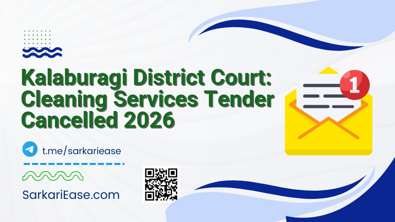 Kalaburagi District Court: Cleaning Services Tender Cancelled 2026