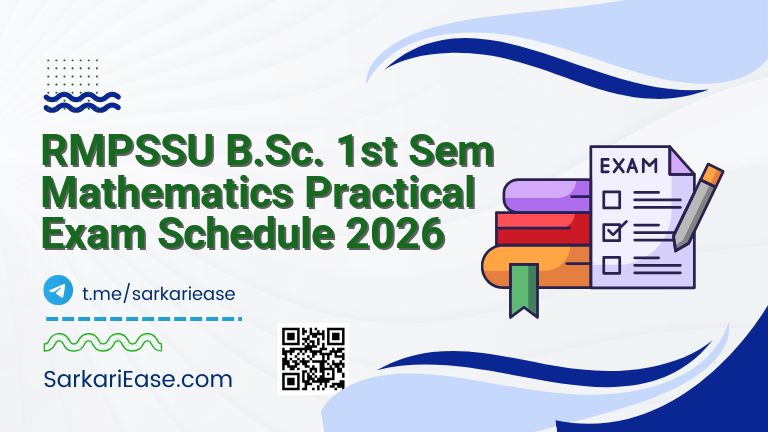 RMPSSU B.Sc. 1st Sem Mathematics Practical Exam Schedule 2026