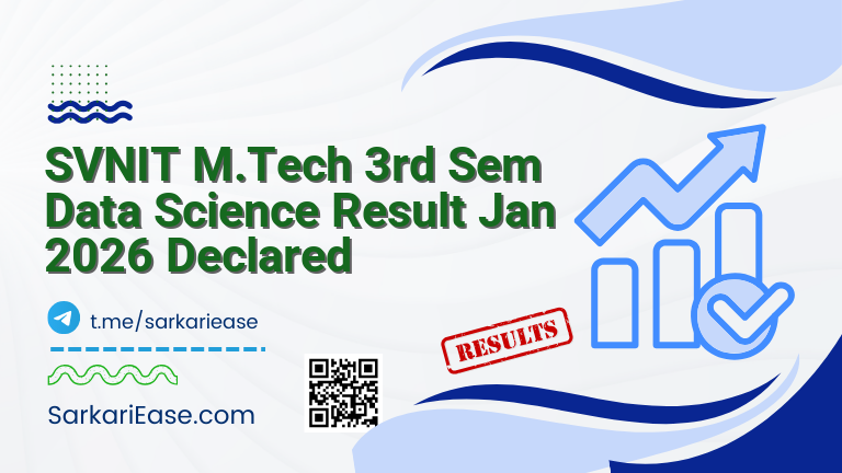 SVNIT M.Tech 3rd Sem Data Science Result Jan 2026 Declared