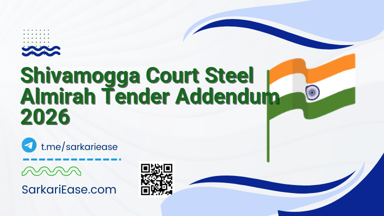 Shivamogga Court Steel Almirah Tender Addendum 2026