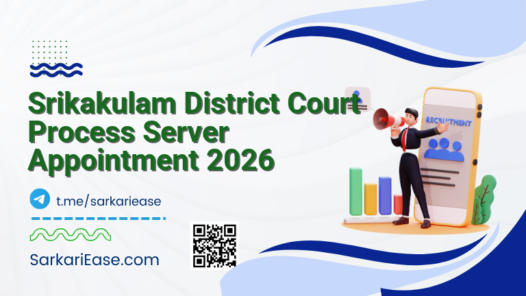 Srikakulam District Court Process Server Appointment 2026