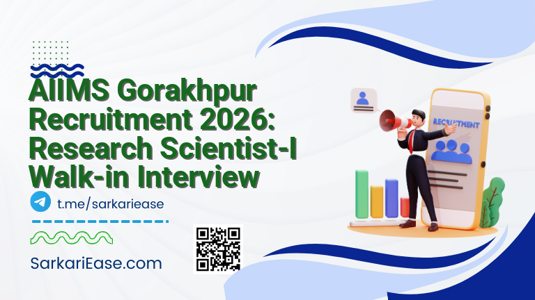 AIIMS Gorakhpur Recruitment 2026: Research Scientist-I Walk-in Interview