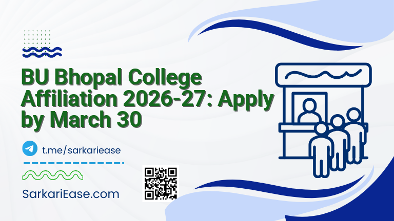 BU Bhopal College Affiliation 2026-27: Apply by March 30