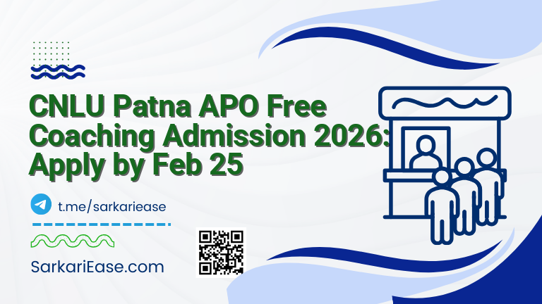 CNLU Patna APO Free Coaching Admission 2026: Apply by Feb 25