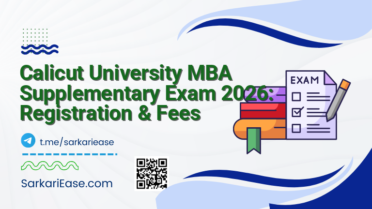 Calicut University MBA Supplementary Exam 2026: Registration & Fees