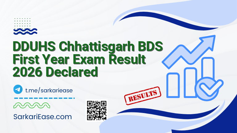 DDUHS Chhattisgarh BDS First Year Exam Result 2026 Declared