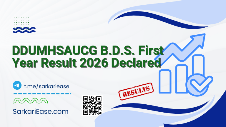 DDUMHSAUCG B.D.S. First Year Result 2026 Declared