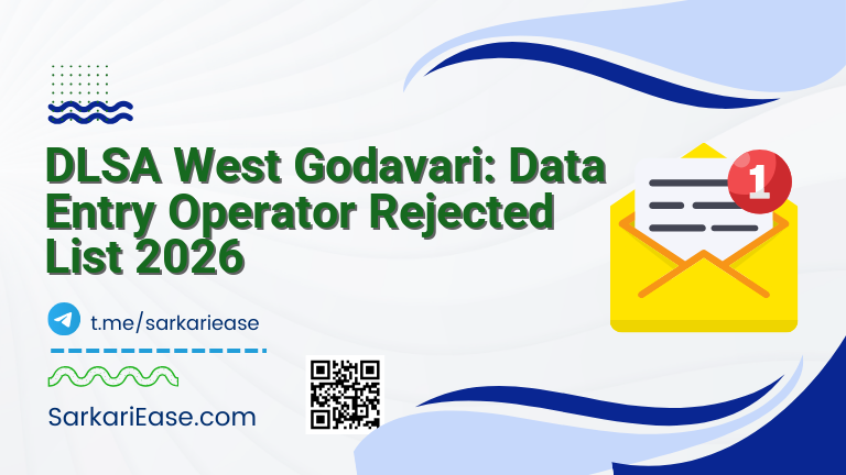 DLSA West Godavari: Data Entry Operator Rejected List 2026