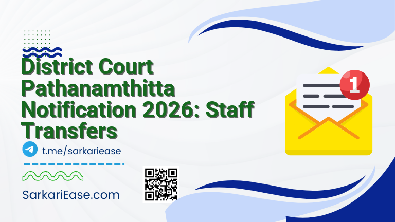 District Court Pathanamthitta Notification 2026: Staff Transfers