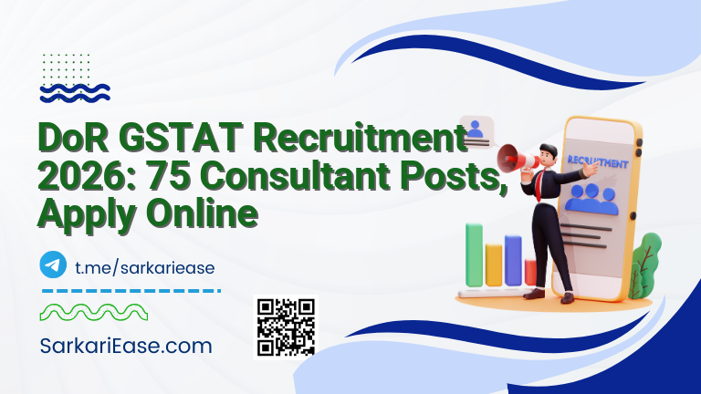 DoR GSTAT Recruitment 2026: 75 Consultant Posts, Apply Online