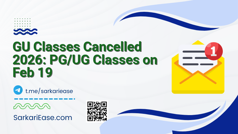 GU Classes Cancelled 2026: PG/UG Classes on Feb 19