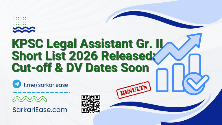 KPSC Legal Assistant Gr. II Short List 2026 Released: Cut-off & DV Dates Soon