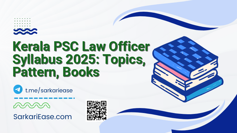 Kerala PSC Law Officer Syllabus 2025: Topics, Pattern, Books