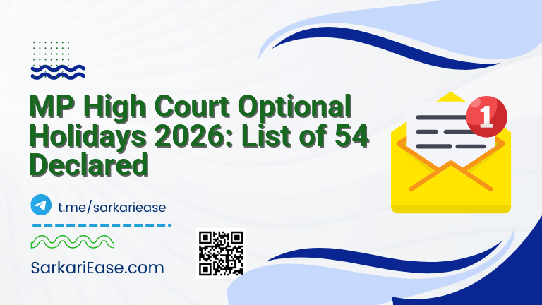 MP High Court Optional Holidays 2026: List of 54 Declared