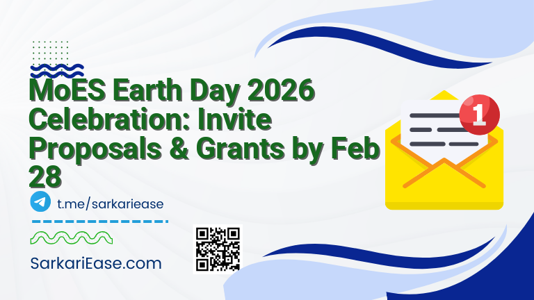 MoES Earth Day 2026 Celebration: Invite Proposals & Grants by Feb 28
