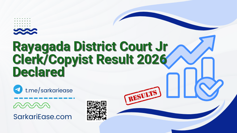 Rayagada District Court Jr Clerk/Copyist Result 2026 Declared