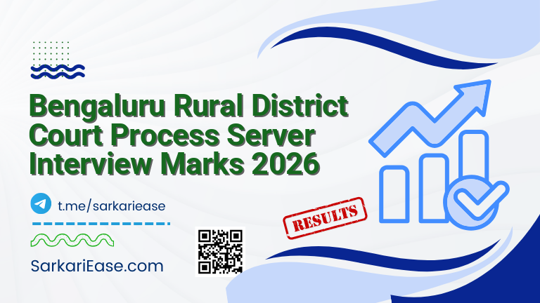 Bengaluru Rural District Court Process Server Interview Marks 2026