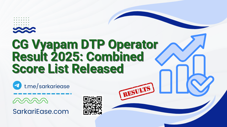 CG Vyapam DTP Operator Result 2025: Combined Score List Released