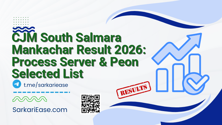 CJM South Salmara Mankachar Result 2026: Process Server & Peon Selected List