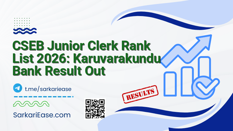CSEB Junior Clerk Rank List 2026: Karuvarakundu Bank Result Out