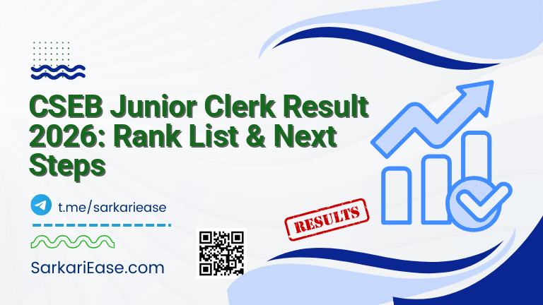 CSEB Junior Clerk Result 2026: Rank List & Next Steps