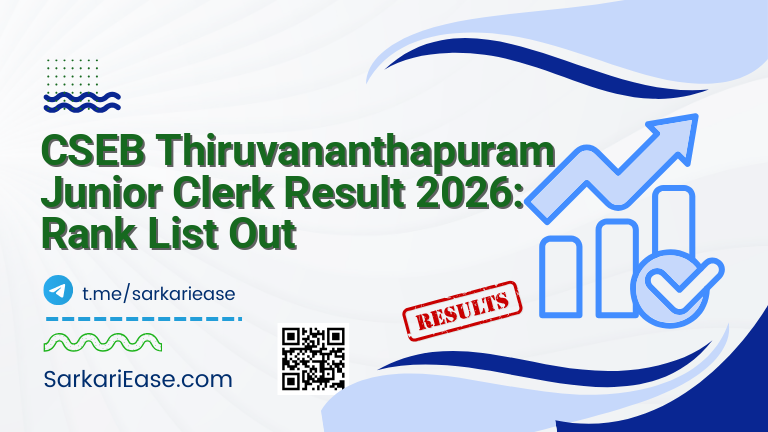 CSEB Thiruvananthapuram Junior Clerk Result 2026: Rank List Out