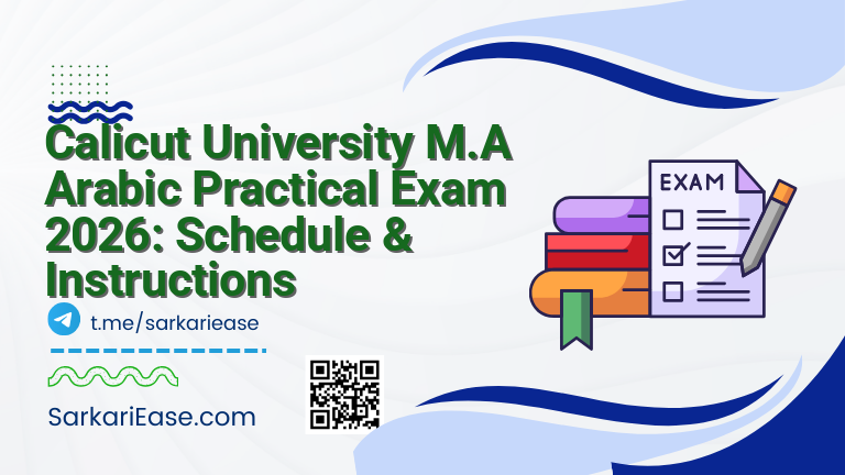 Calicut University M.A Arabic Practical Exam 2026: Schedule & Instructions