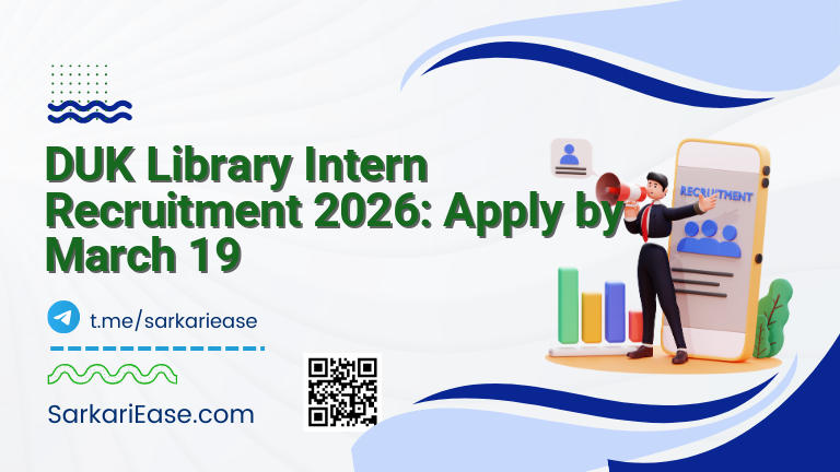 DUK Library Intern Recruitment 2026: Apply by March 19