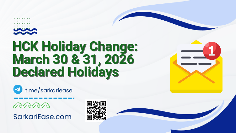 HCK Holiday Change: March 30 & 31, 2026 Declared Holidays