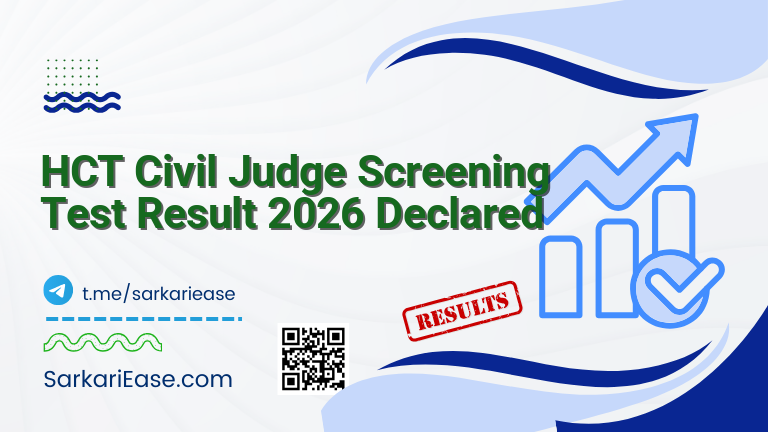 HCT Civil Judge Screening Test Result 2026 Declared
