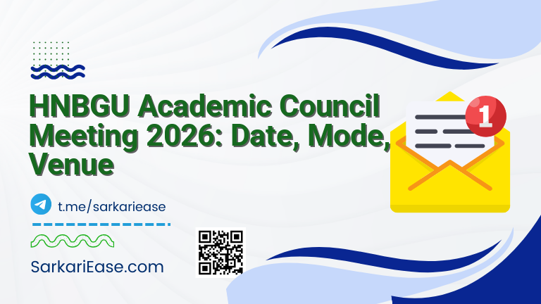 HNBGU Academic Council Meeting 2026: Date, Mode, Venue